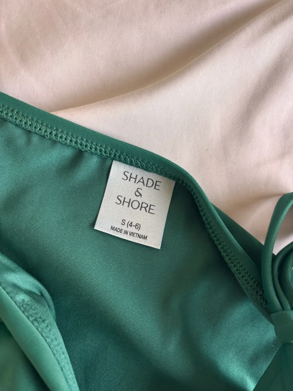 Shade & Shore Green Tie-Side Cheeky Low Rise Bikini Bottom Small NWT